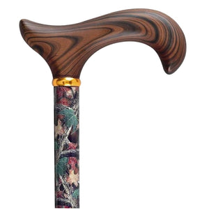 Non-Folding Camo Design Aluminum Adjustable With Derby Handle