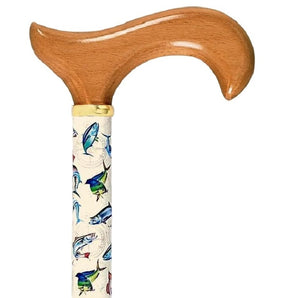 Non-Folding Fish Design Aluminum Adjustable With Derby Handle