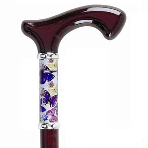 Pink Butterfly Touch of Art Wooden Fritz Handle
