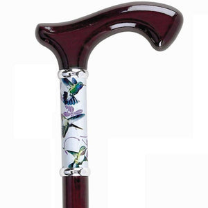 Silver Humming Birds Touch of Art Wooden Fritz Handle